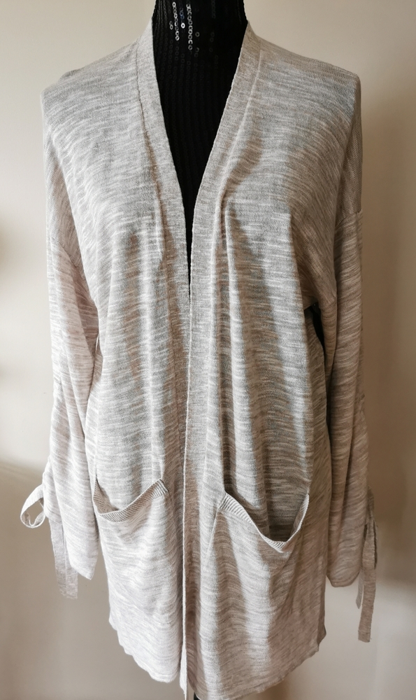 Trouve Biege Heathered Cardigan Sweater Size XS